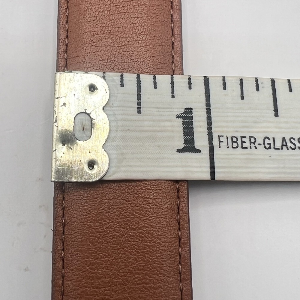 VTG Coach 8400 Glove Tanned Cowhide Belt Large British Tan Cognac Brass Buckle - Picture 8 of 8